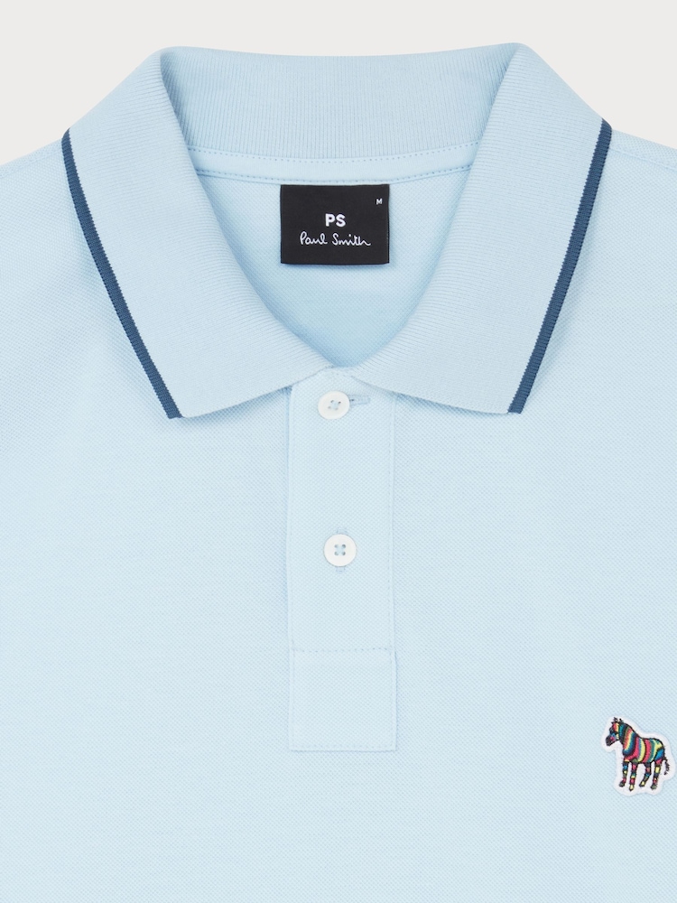 PS Paul Smith Regular Fit Blue Logo Polo Shirt - Image 7 of 7 PS Paul Smith Regular Fit Blue Logo Polo Shirt - Image 7 of 7
