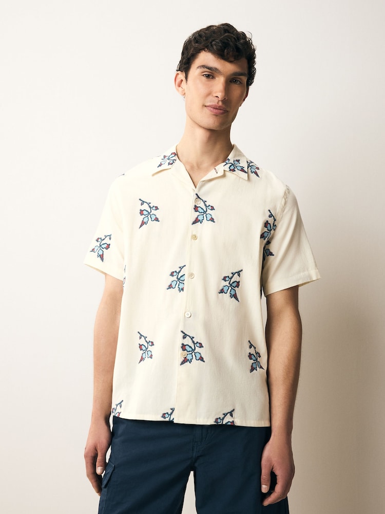 PS Paul Smith Casual Fit Short Sleeve White Shirt - Image 1 of 7