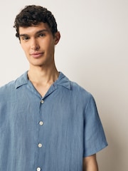 PS Paul Smith Casual Fit 100% Linen Short Sleeve Shirt - Image 4 of 9