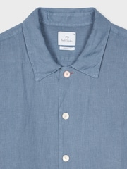 PS Paul Smith Casual Fit 100% Linen Short Sleeve Shirt - Image 8 of 9