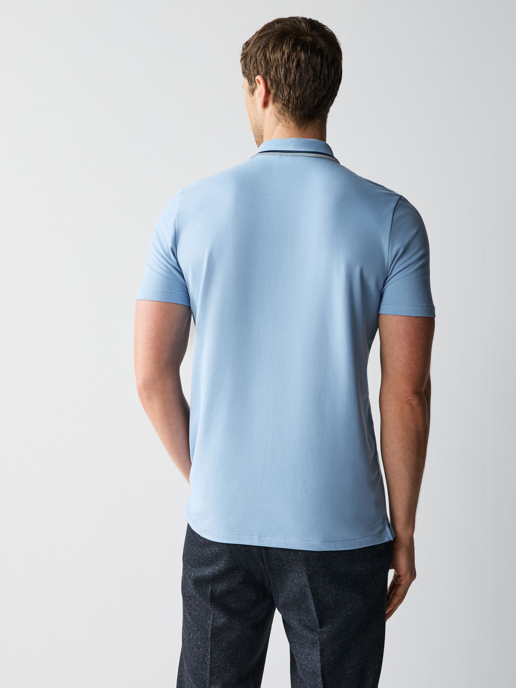 Buy PS Paul Smith Regular Fit Blue Zip Neck Polo Shirt from Next USA