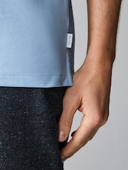PS Paul Smith Regular Fit Blue Zip Neck Polo Shirt - Image 5 of 8