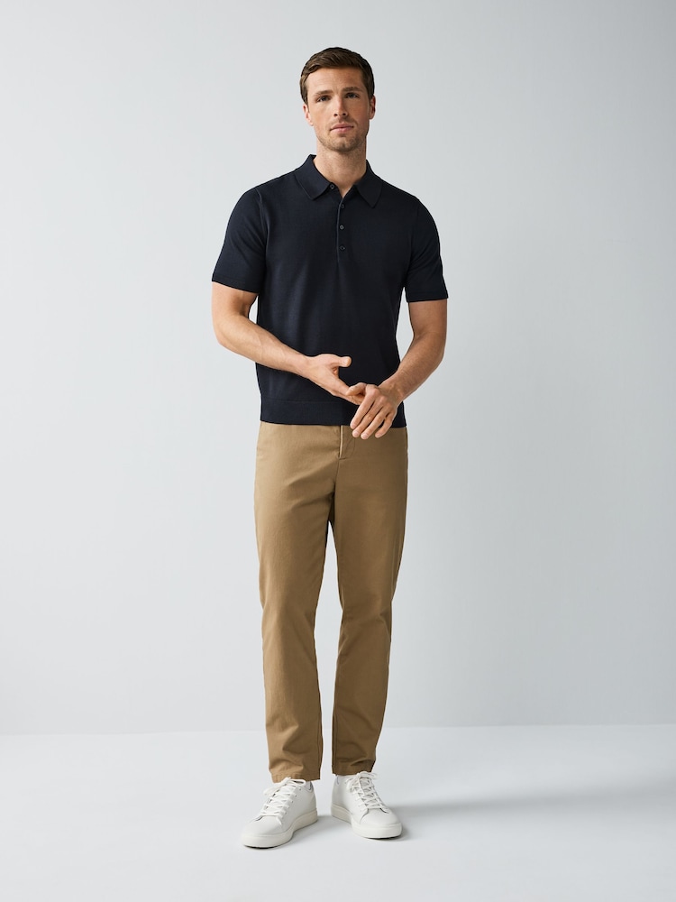 PS Paul Smith Regular Fit Blue Knitted Polo Shirt - Image 2 of 7