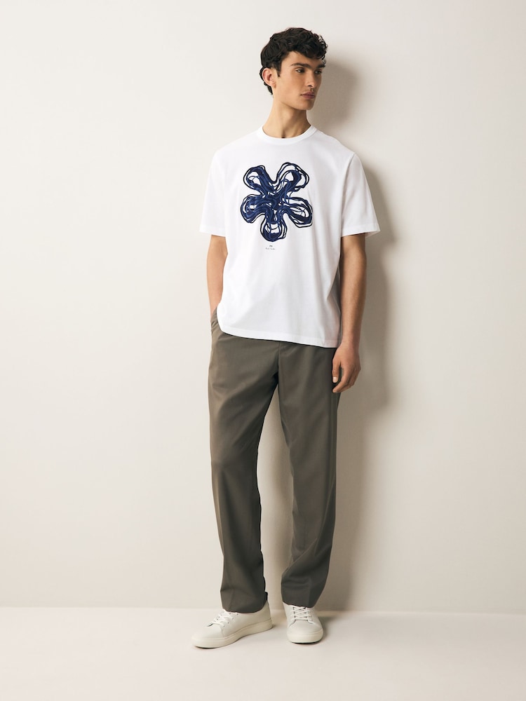 PS Paul Smith Regular Fit Logo White T-Shirt - Image 2 of 5