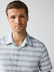 PS Paul Smith Blue Short Sleeve Casual Fit Shirt - Image 4 of 5