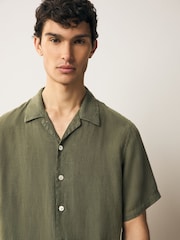 PS Paul Smith Casual Fit 100% Linen Short Sleeve Shirt - Image 4 of 6