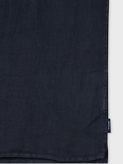PS Paul Smith Blue Short Sleeve Casual Fit 100% Linen Shirt - Image 7 of 7