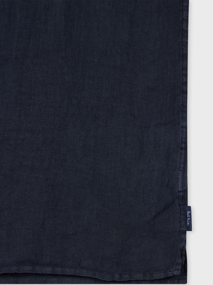 PS Paul Smith Blue Short Sleeve Casual Fit 100% Linen Shirt - Image 7 of 7