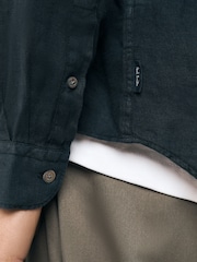 PS Paul Smith Blue Long Sleeve 100% Linen Shirt - Image 4 of 5