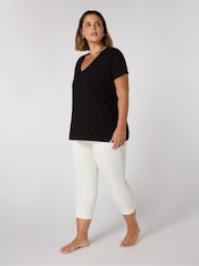 Live Unlimited Cream Cropped Jeggings - Image 1 of 4