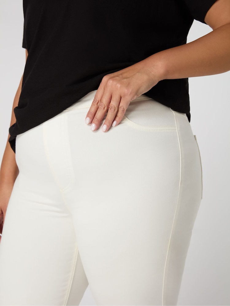 Live Unlimited Cream Cropped Jeggings - Image 2 of 4