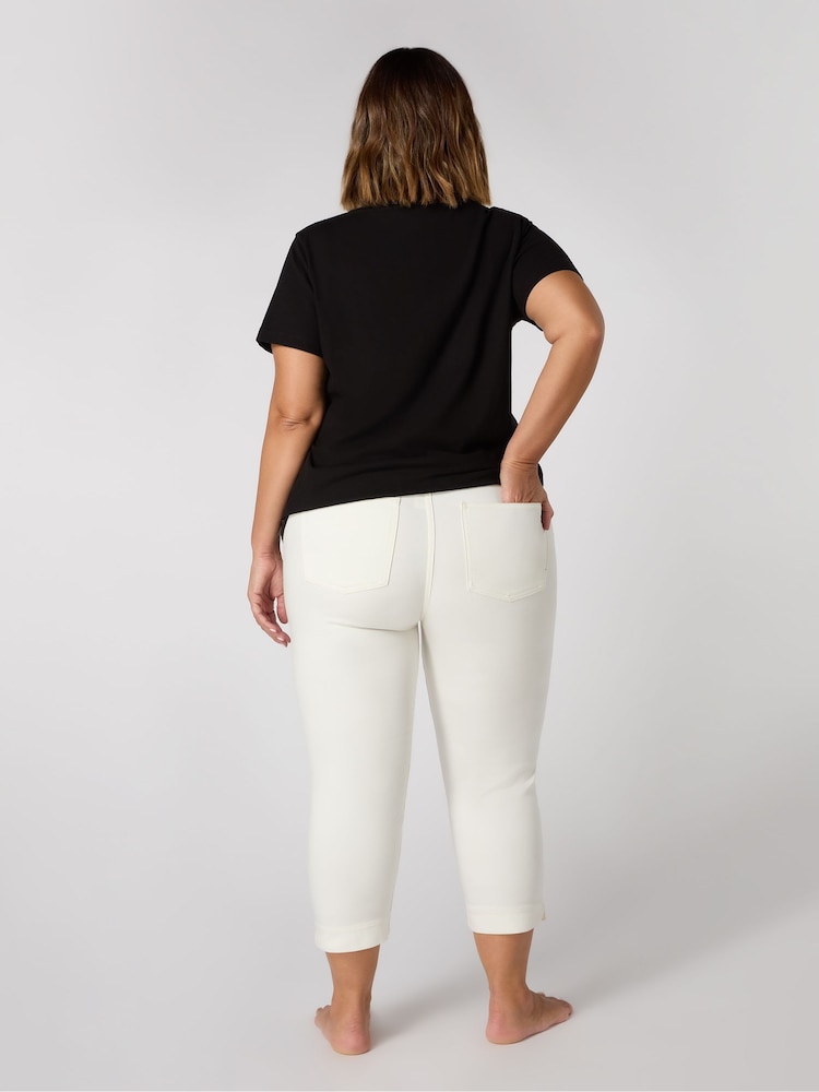Live Unlimited Cream Cropped Jeggings - Image 4 of 4