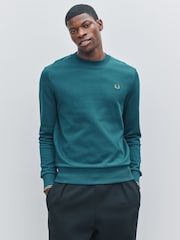 Fred Perry Blue Crew Neck Sweatshirt - Image 1 of 4