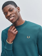 Fred Perry Blue Crew Neck Sweatshirt - Image 4 of 4