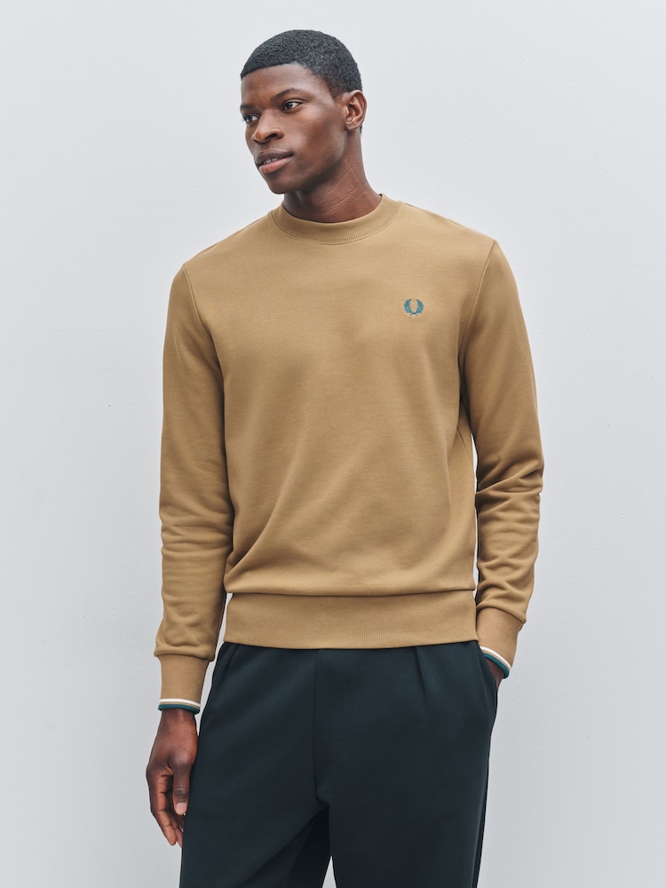 Fred Perry Neutral Crew Neck Sweatshirt - Image 1 of 3