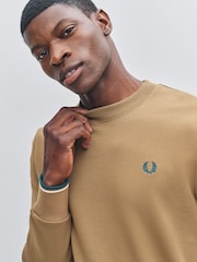 Fred Perry Neutral Crew Neck Sweatshirt - Image 3 of 3