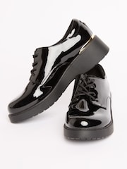 Lipsy Heel Clip Wedge Brogue School Shoes - Bild 1 von 5