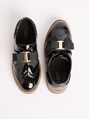Lipsy Patent Bow Detail Brogue School Shoes - Bild 3 von 5
