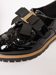 Lipsy Patent Bow Detail Brogue School Shoes - Bild 4 von 5