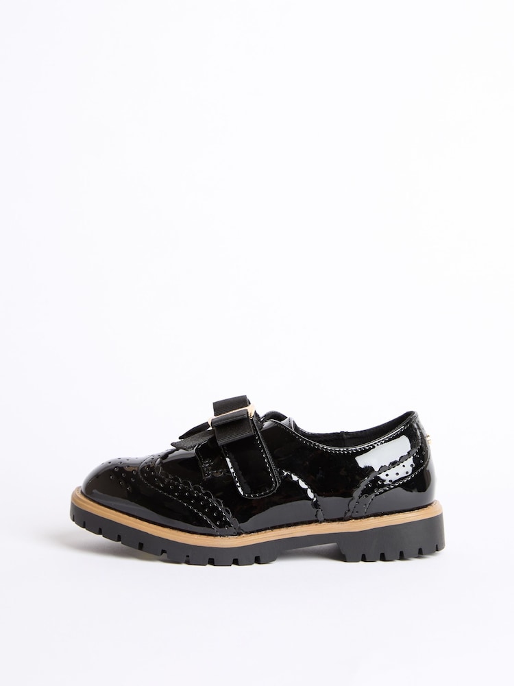 Lipsy Patent Bow Detail Brogue School Shoes - Bild 5 von 5