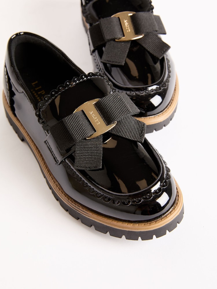 Lipsy Patent Bow Detail Loafer School Shoes - Bild 2 von 4 Lipsy Patent Bow Detail Loafer School Shoes - Bild 2 von 4