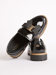 Lipsy Patent Bow Detail Loafer School Shoes - Bild 3 von 4