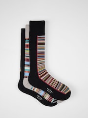 PS Paul Smith Printed Black Socks 3 Pack - Image 1 of 11