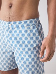 PS Paul Smith Blue Printed Swim Shorts - Image 3 of 6
