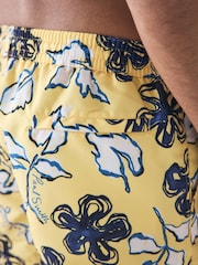 PS Paul Smith Yellow Printed Swim Shorts - Image 3 of 7