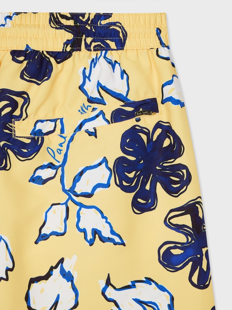 PS Paul Smith Yellow Printed Swim Shorts - Image 7 of 7