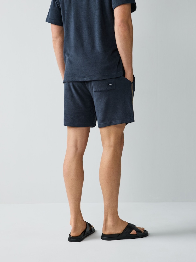 PS Paul Smith Blue Regular Fit Stripe Shorts - Image 3 of 10