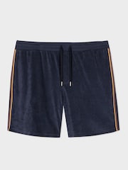 PS Paul Smith Blue Regular Fit Stripe Shorts - Image 6 of 10