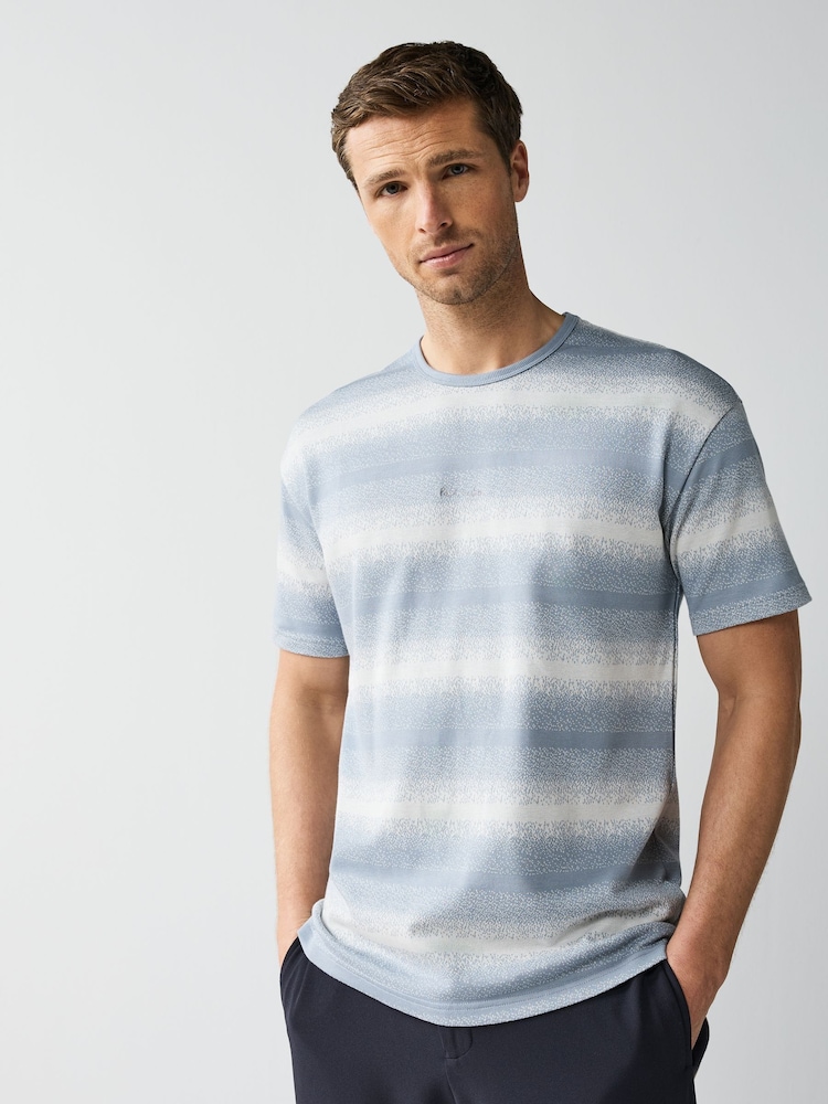 PS Paul Smith Blue Short Sleeve Stripe T-Shirt - Image 1 of 6 PS Paul Smith Blue Short Sleeve Stripe T-Shirt - Image 1 of 6