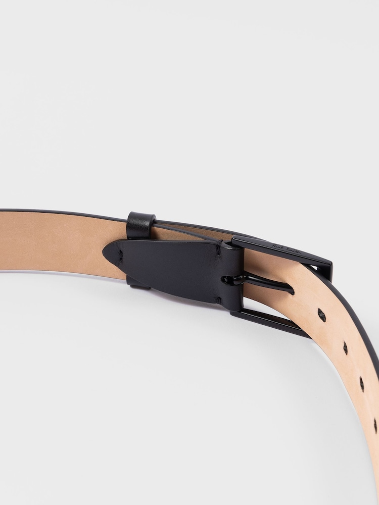 PS Paul Smith Logo Stripe Detail Black Belt - Image 6 of 6