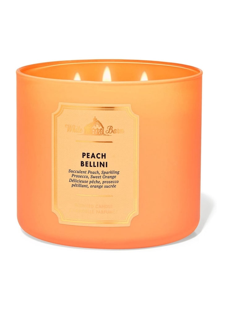 Bath & Body Works Peach Bellini 3-Wick Candle 14.5 oz / 411g - Image 1 of 1