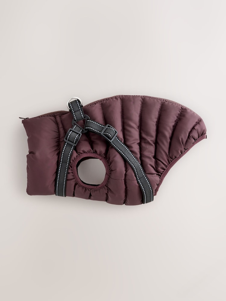 Burgundy Red Harness Dog Coat - Image 1 of 6