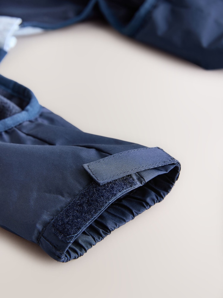 Navy Blue 4 Leg contrast Shower Resistant Dog Coat - Image 10 of 10