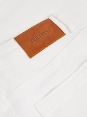 Reiss White Belinda Straight Leg Turn Up Jeans - Image 6 of 6