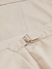 Reiss Ecru Elite Tapered Turn-Up Trousers - Image 6 of 6