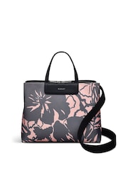Radley Medium Southwell Gardens Floral Print Zip Top Grab Black Bag - Imagen 1 de 5