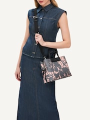 Radley Medium Southwell Gardens Floral Print Zip Top Grab Black Bag - Imagen 2 de 5