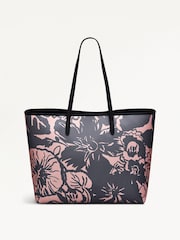 Radley Large Southwell Gardens Floral Print Open Top Black Tote Bag - Image 2 of 5