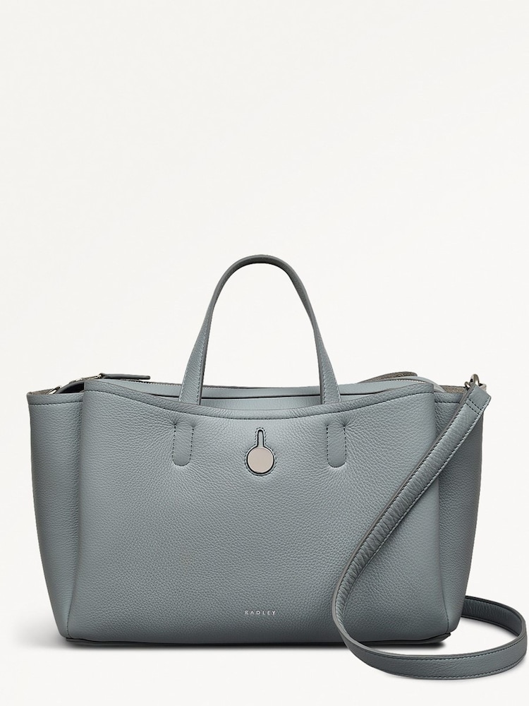 Radley London Medium Grey Bathurst Mews Zip Top Grab Bag - Image 1 of 6