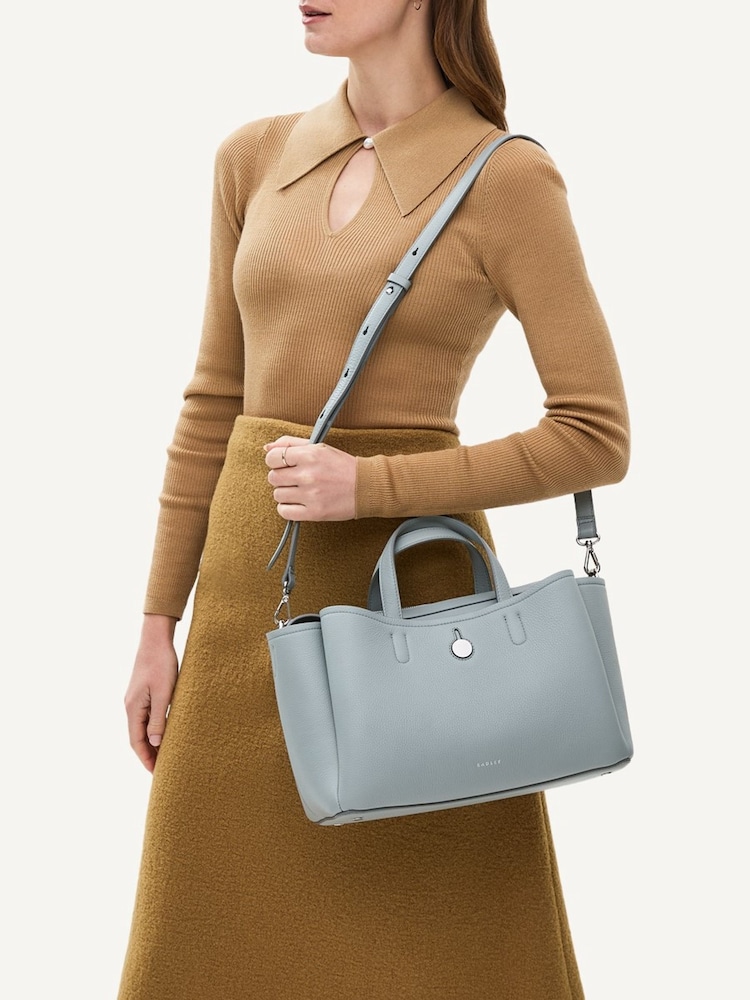 Radley London Medium Grey Bathurst Mews Zip Top Grab Bag - Image 6 of 6