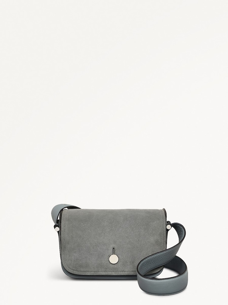 Radley Medium Grey Bathurst Mews Suede Flapover Cross-Body Bag - Imagen 2 de 5 Radley Medium Grey Bathurst Mews Suede Flapover Cross-Body Bag - Imagen 2 de 5