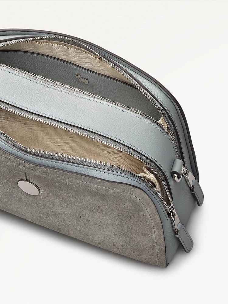Radley London Grey Small Bathurst Mews Suede Ziptop Crossbody Bag - Image 3 of 5