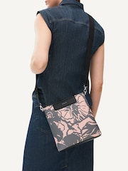 Radley Small Southwell Gardens Floral Print Zip Top Cross-Body Black Bag - Image 2 of 5