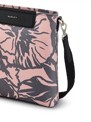 Radley Small Southwell Gardens Floral Print Zip Top Cross-Body Black Bag - Image 4 of 5