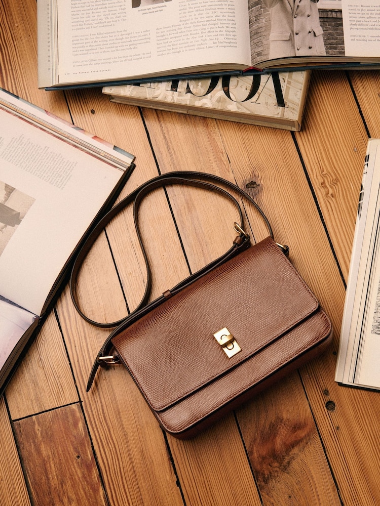 Radley Small Threadneedle Street Faux Lizard Flapover Cross-Body Bag - Image 2 of 6