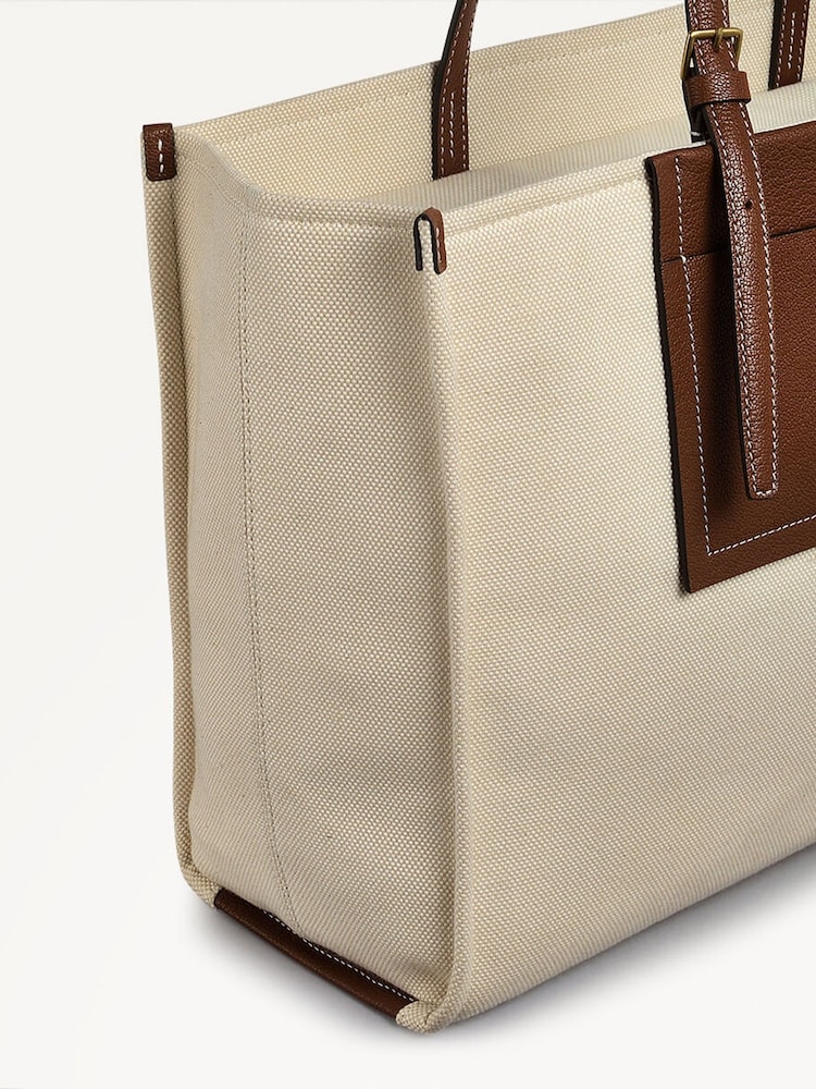Radley Large Natural the Burlington Canvas Zip Top Tote Bag - Image 6 of 6